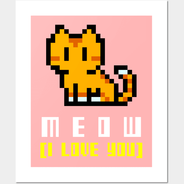 meow i love you Wall Art by amillustrated